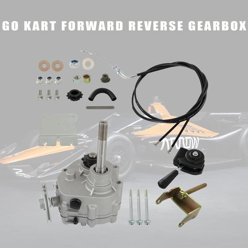 marddpair Go Kart Forward Reverse Gearbox Replacement for 2HP-13HP Engine Local 10T #40 41 and 12T #35 TAV30 Series, 3 Shift Modes 2300 RPM - Image 2